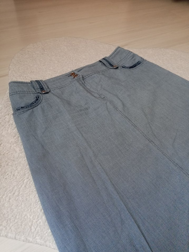 Mavi renk kadın Etek - Görsel 2