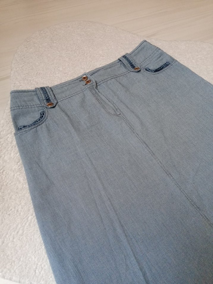 Mavi renk kadın Etek - Görsel 4