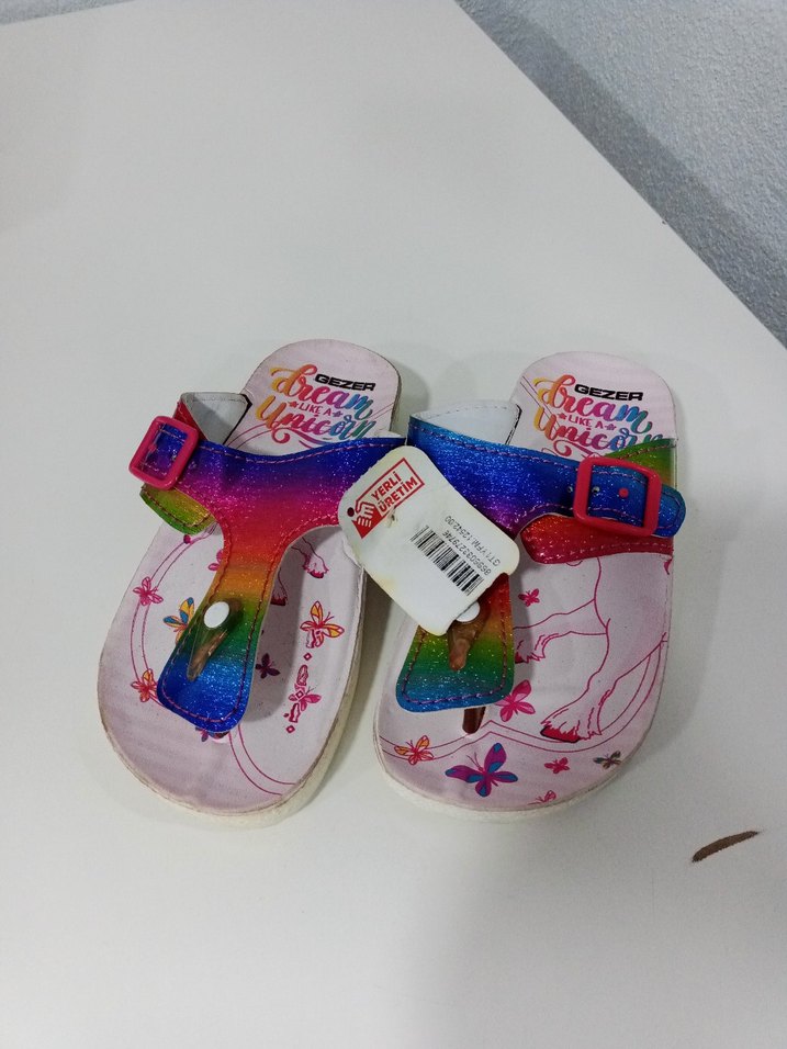 Renkli Bağcıklı Kız Terlikleri - Görsel 2