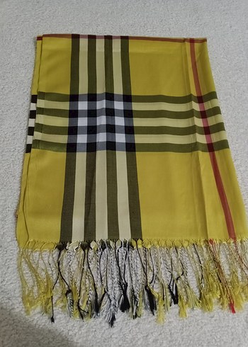 Sarı Çok Renkli Kadın Bohem Şal - Görsel 2