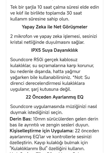 Anker Soundcore R50i Beyaz Kablosuz Kulaklık - Görsel 2