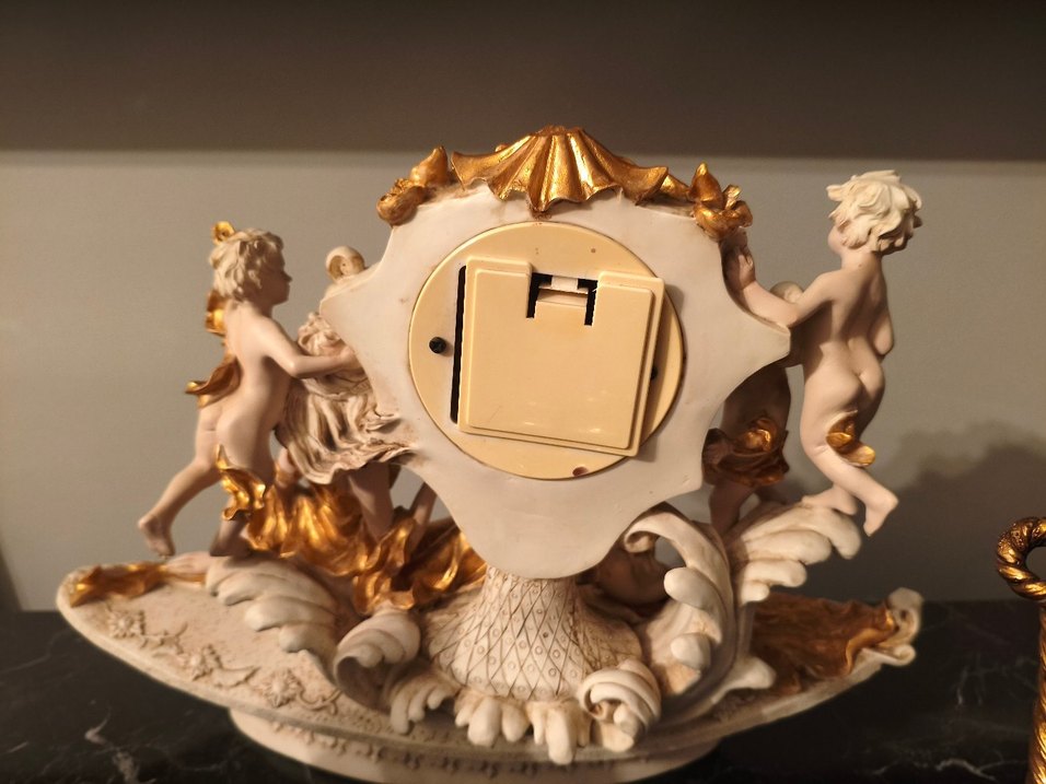 Altın Renkli Dekoratif Masa Saati 35cm - Görsel 2