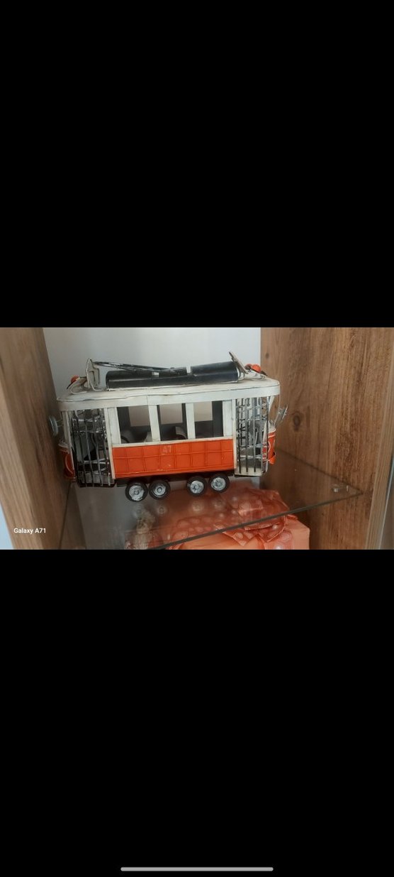 Renkli Turuncu Oyuncak Tramvay - Görsel 2