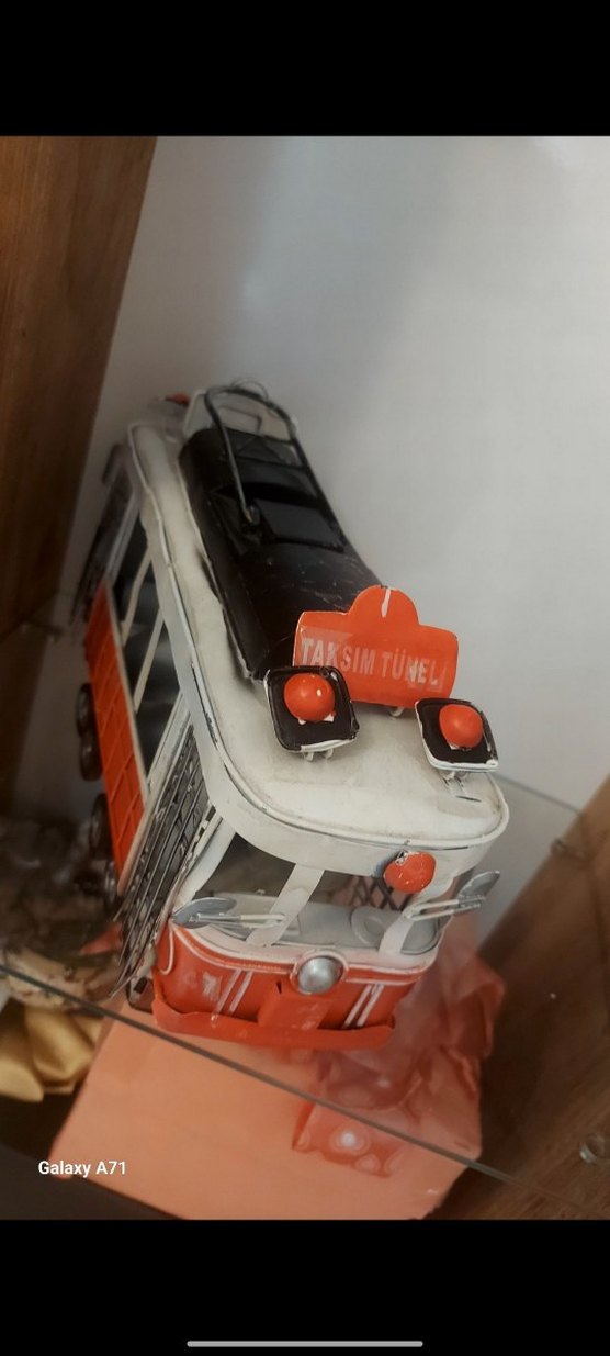 Renkli Turuncu Oyuncak Tramvay - Görsel 3