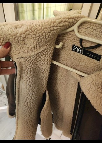 Kemer Detaylı Koyu Kahverengi Deri Kadın Ceket - Görsel 2