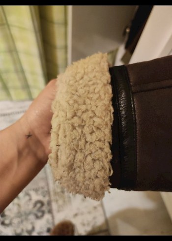 Kemer Detaylı Koyu Kahverengi Deri Kadın Ceket - Görsel 4