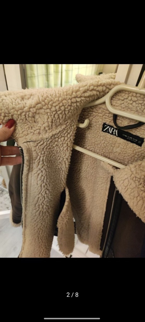 Kemer Detaylı Koyu Kahverengi Deri Kadın Ceket - Görsel 2