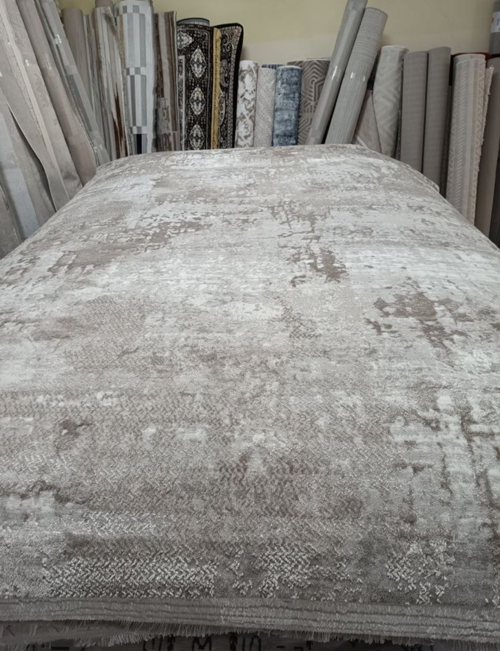 Bej Gri Modern Desensiz Halı - Görsel 2