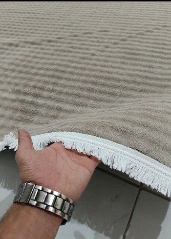 Bej Modern Düz Dokuma Halı - Görsel 3