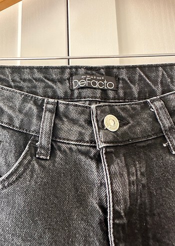 36 Beden Gri Midi Boy Denim Kadın Kot Pantolon
