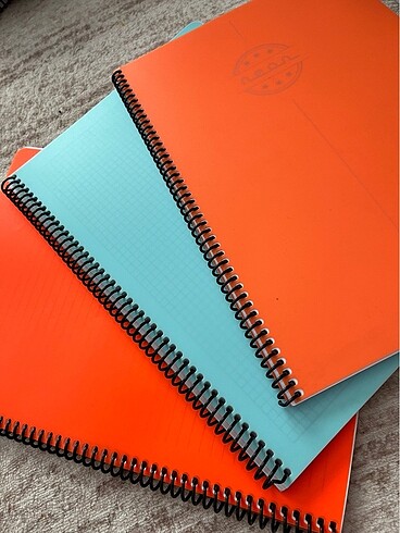 3 tane kareli çizgili a4 defter