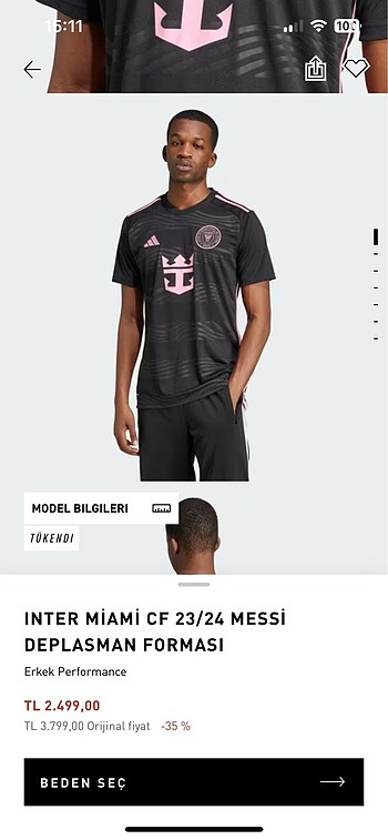 İnter Messi deplasman forma adidas