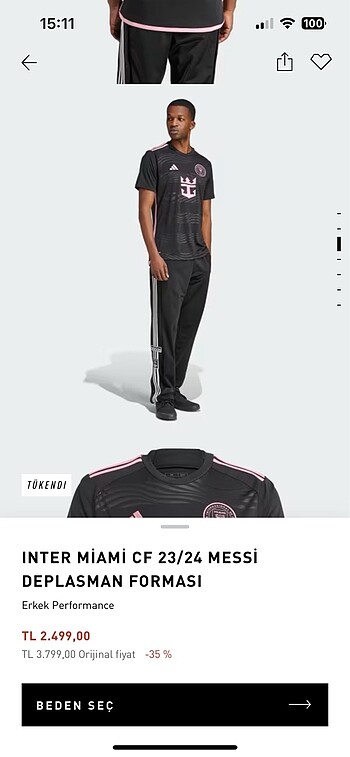 xl Beden siyah Renk İnter Messi deplasman forma adidas