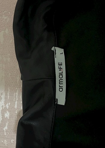 Siyah Deri Kadın Ceket, Düğmeli, Normal Boy - Görsel 3