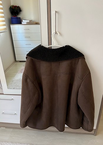 Düğmeli Kahverengi Süet Kadın Ceket - Görsel 3