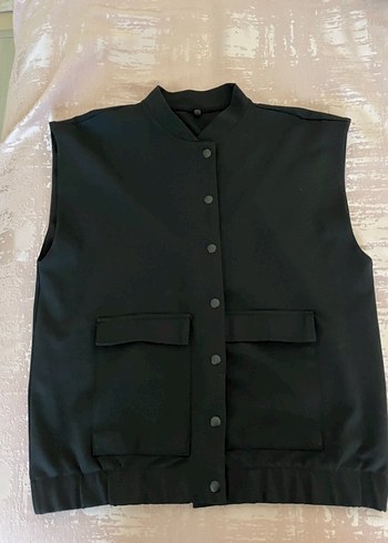 Trendyolmilla Siyah Denim Düğmeli Kadın Yelek - Görsel 2