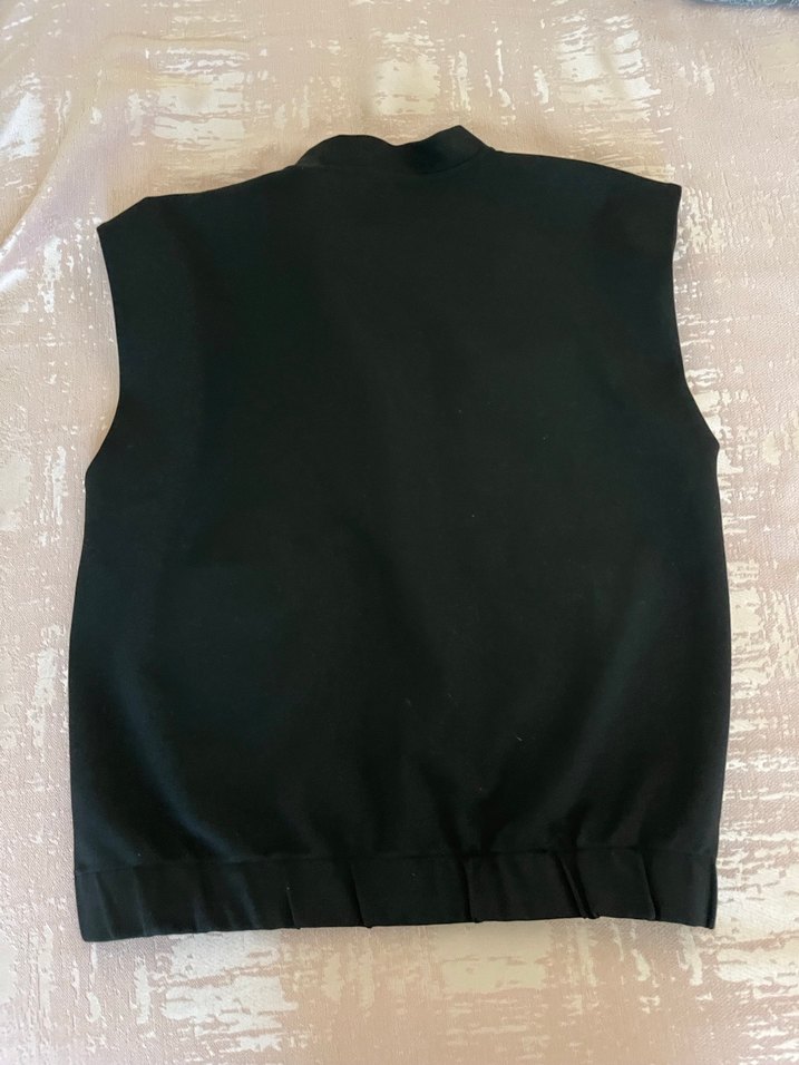 Trendyolmilla Siyah Denim Düğmeli Kadın Yelek - Görsel 3