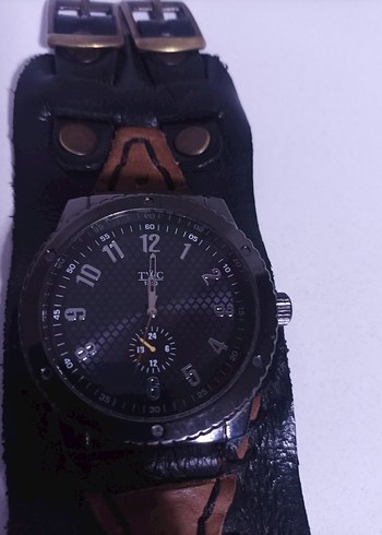 Siyah Biker Tarzı Erkek Kol Saati