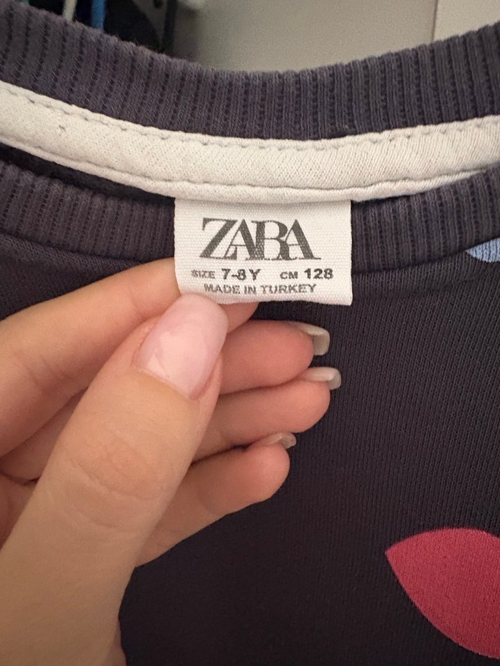 Kız Çocuk Çok Renkli Kalp Desenli Sweatshirt ve Eşofman - Görsel 3