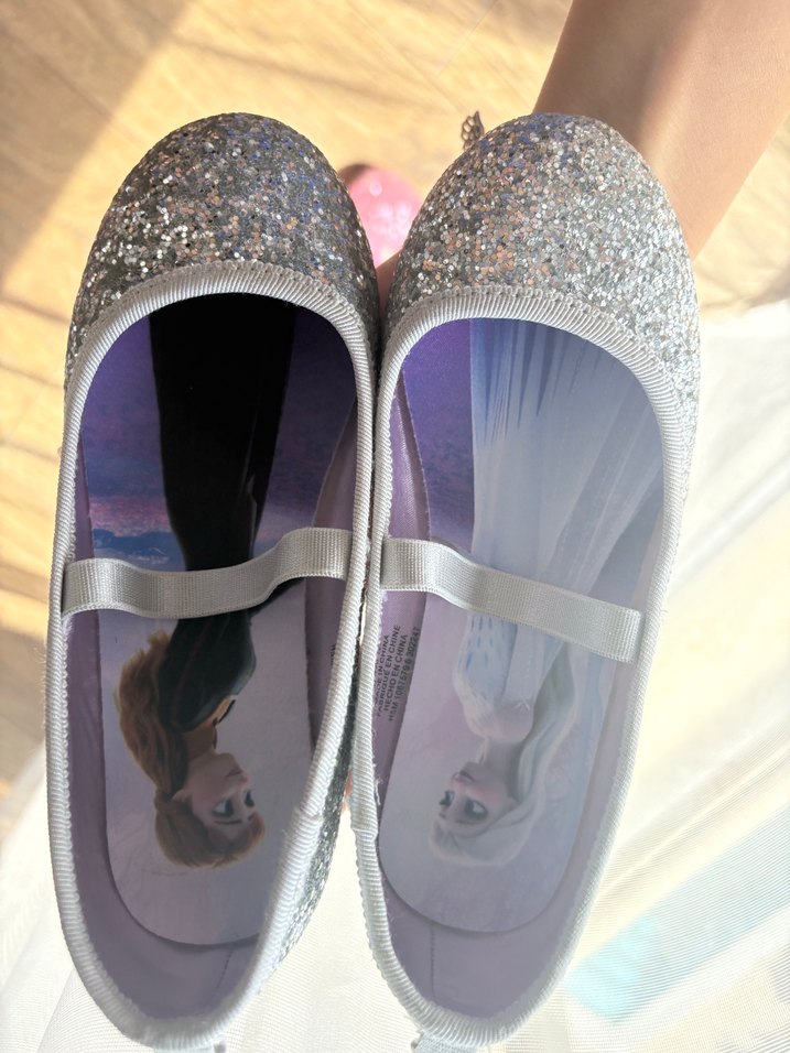 Kız Çocuk Gri Simli Babet Ayakkabı - Görsel 2