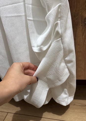 Beyaz Mini Elbise - Görsel 3