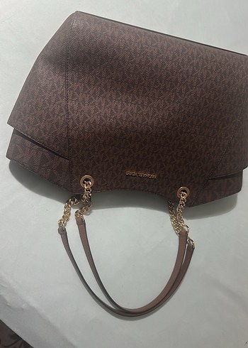 Michael Kors Zincir Detaylı Kahverengi Deri Kadın Çanta - Görsel 4