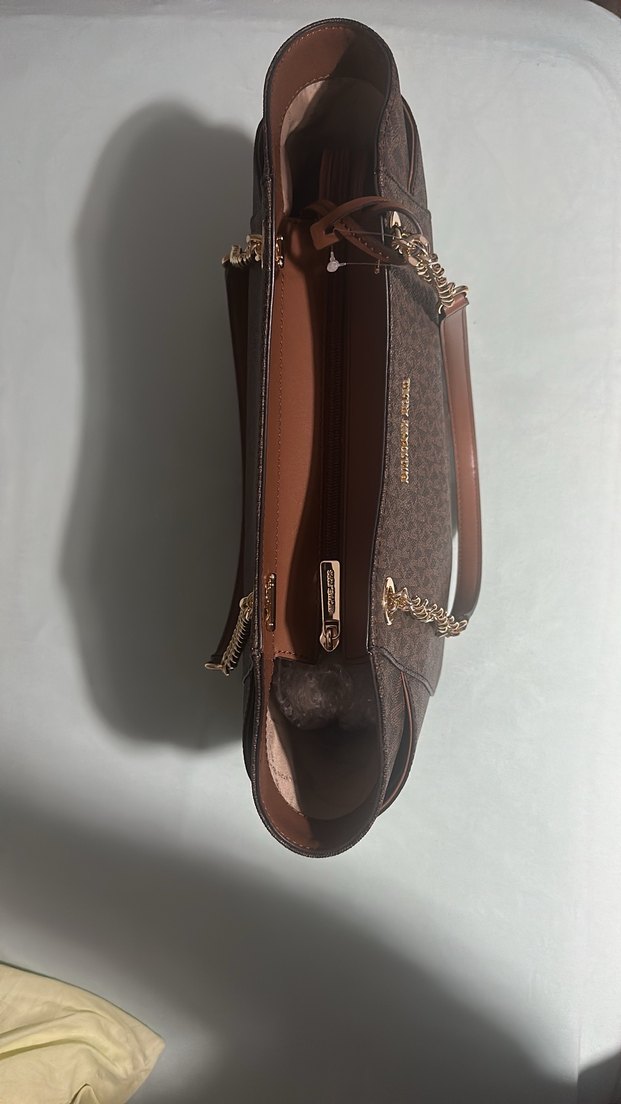 Michael Kors Zincir Detaylı Kahverengi Deri Kadın Çanta - Görsel 3