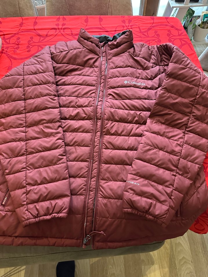 Bordo Fermuarlı columbia omni heat Erkek Mont - Görsel 3