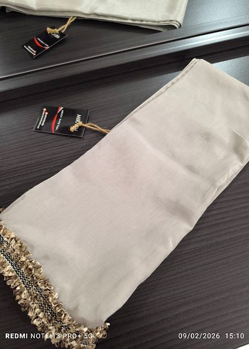 Püsküllü Bohem Beyaz Kadın Şal - Görsel 2