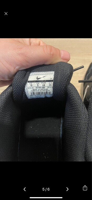 44 Beden siyah Renk Orjinal Nike Aır erkek spor ayakkabı