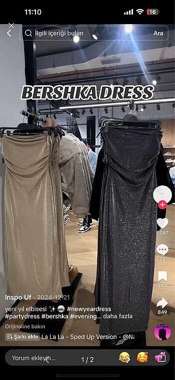 Bershka Bershka simli elbise