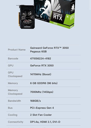 RTX 3050 6GB Ekran Kartı - Görsel 3