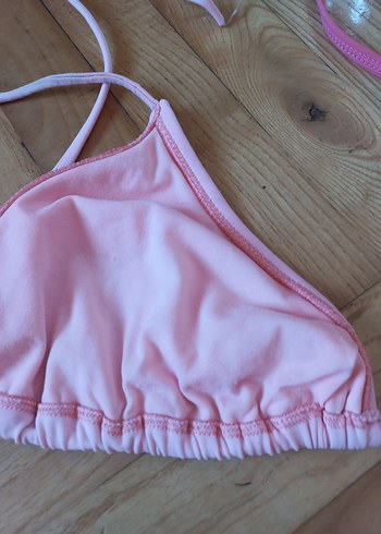 36 Beden Pembe Strappy Bikini Üstü