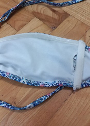Mavi Batik Desenli Bohem Bikini Üstü - Görsel 6