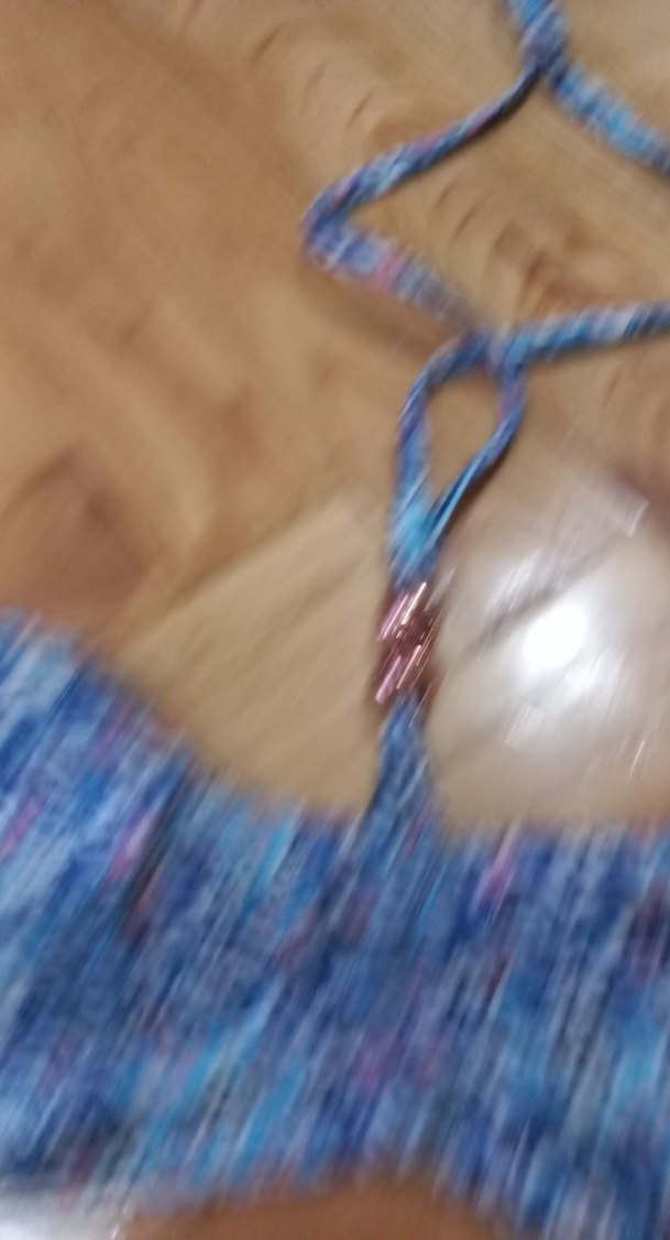 Mavi Batik Desenli Bohem Bikini Üstü - Görsel 5