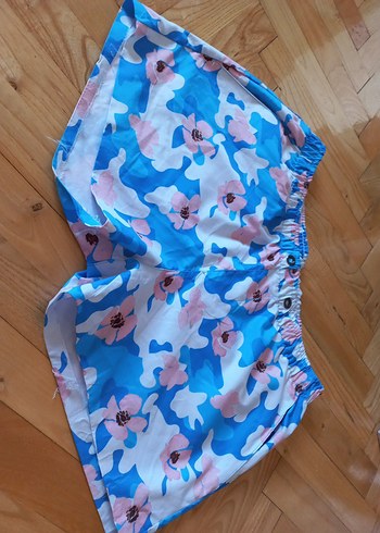 Bağcıklı Mavi Mini Şort