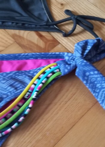 Çok Renkli Bağcıklı Bikini Altı - Görsel 2