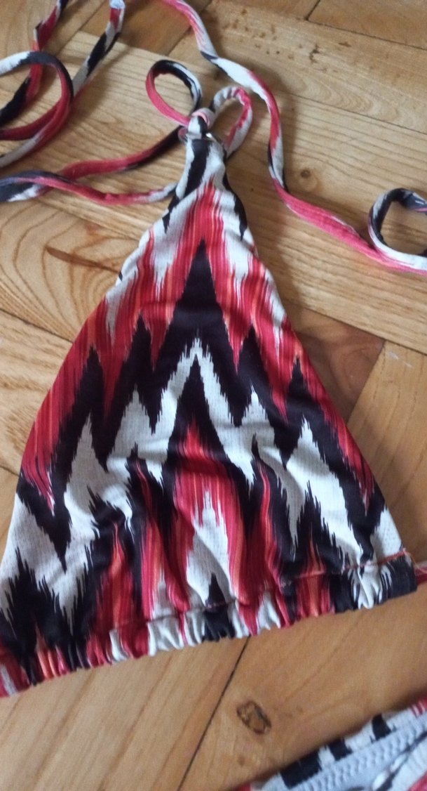 Bohem Çok Renkli Bağlamalı Bikini Takımı - Görsel 5