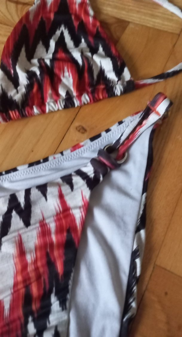 Bohem Çok Renkli Bağlamalı Bikini Takımı - Görsel 3