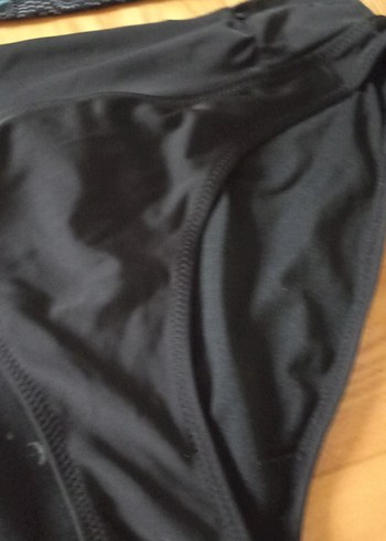 Mavi Desenli ve Siyah Mini Bikini Takımı - Görsel 4