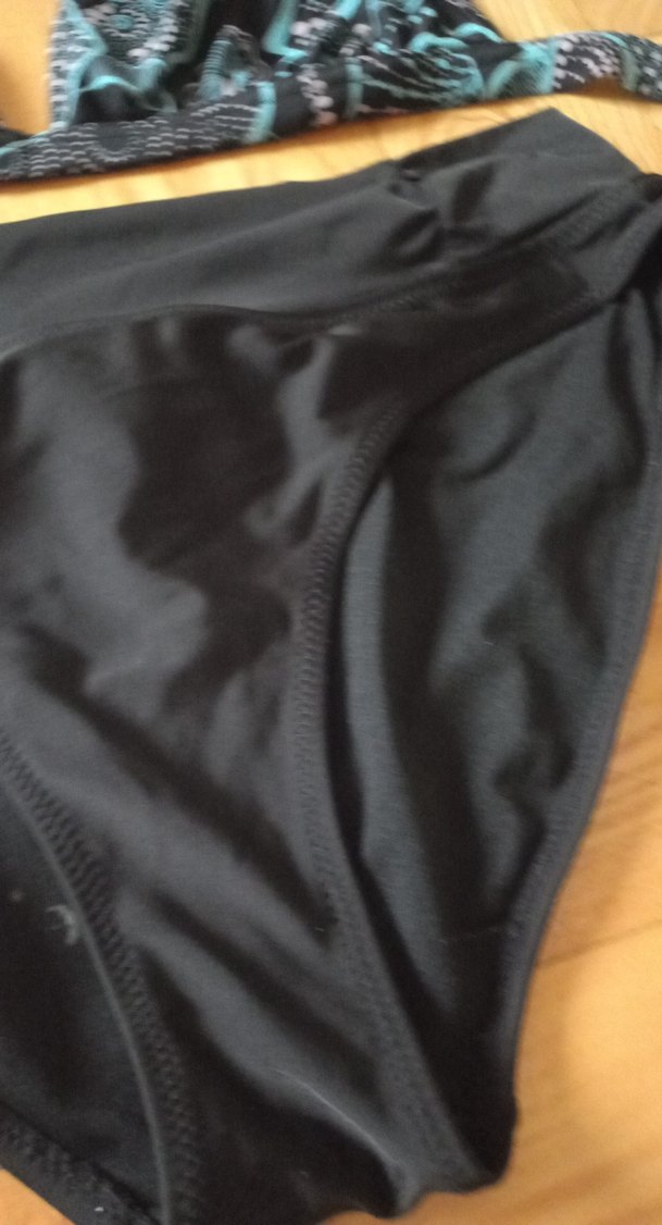 Mavi Desenli ve Siyah Mini Bikini Takımı - Görsel 4