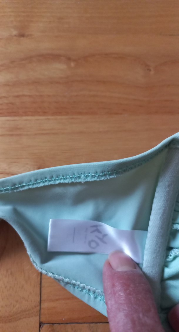 Mavi Pastel Renkli  İnce Askılı Bikini Üstü - Görsel 4