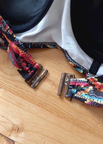 Bohem Çok Renkli Desenli Strappy Bikini Üstü - Görsel 5