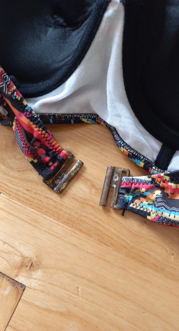 Bohem Çok Renkli Desenli Strappy Bikini Üstü - Görsel 5