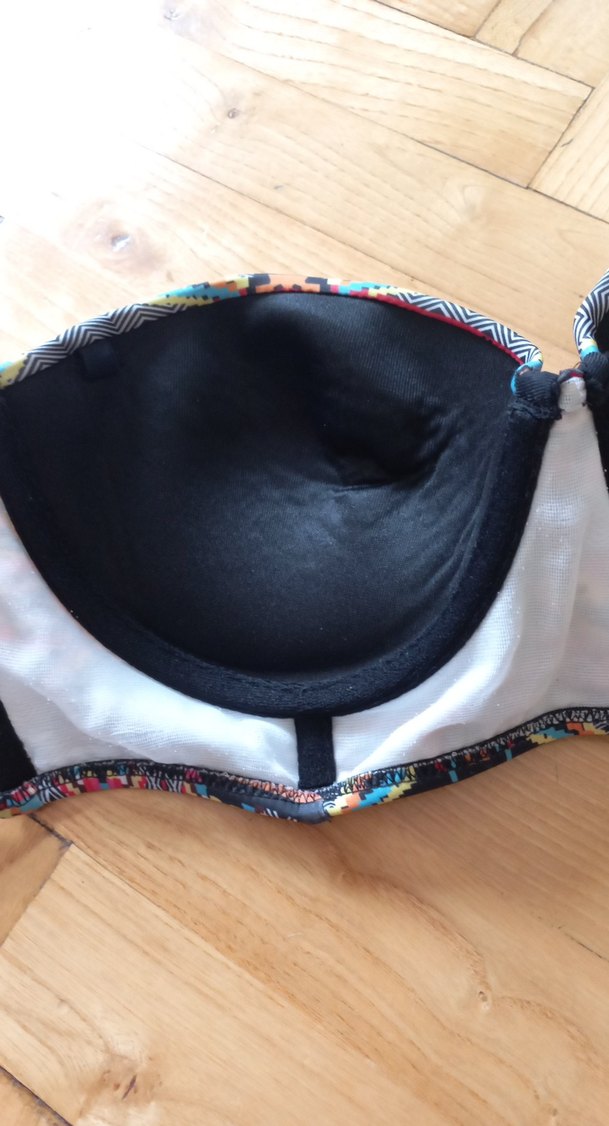 Bohem Çok Renkli Desenli Strappy Bikini Üstü - Görsel 3