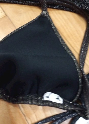 38 Beden Püsküllü Siyah Mini Bikini