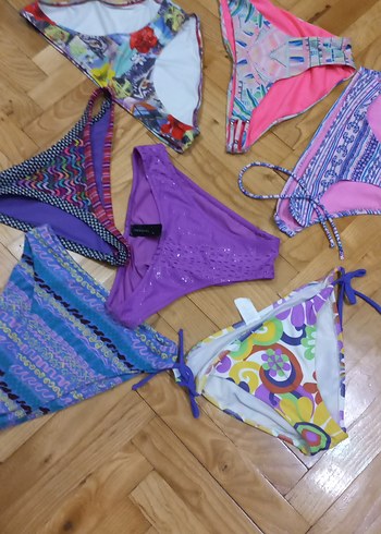 Renkli Bağcıklı Kadın Bikini Altları