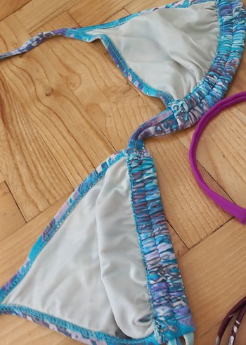 Renkli Bohem Tarzı Bağlamalı Bikini Üstleri - Görsel 9