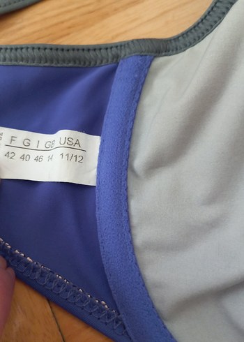 Kadın Mavi Parlak Askılı Bikini Üstü - Görsel 4