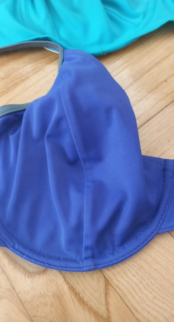 Kadın Mavi Parlak Askılı Bikini Üstü - Görsel 3